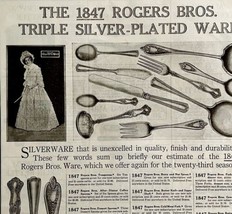 1916 Rogers Bros 1847 Triple Plated Silverware Advertisement 10 x 11&quot; LGADYC3 - £16.77 GBP