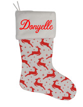 An item in the Home & Garden category: Donyelle Custom Christmas Stocking Personalized Burlap Christmas Decoration
