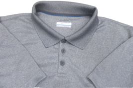 Columbia Men&#39;s Short Sleeve Grey Gray Polo Shirt Size Large - £12.84 GBP