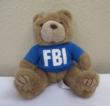 Artistic Toy Teddy Bear Wearing FBI Shirt 6-1/2&quot; Sitting - £7.76 GBP