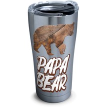 Tervis Papa Bear 20 oz. Stainless Steel Tumbler W/ Lid Dad Father Gift New - £12.21 GBP
