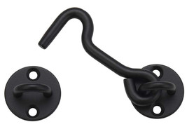 Raswik 4” Privacy Hook and Eye Gate Latch Easy Lock for Barn Door, Black - $23.72