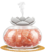 Himalayan Salt Lamp Essential Oil Diffuser – Lotus Design, 7-Color LED, ... - €27,52 EUR