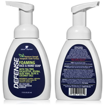 DEFENSE | 2 PACK | Foaming Face &amp; Hand Soap 7.5 Oz Tea Tree Eucalyptus Aloe Vera - £19.65 GBP