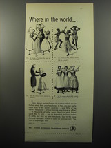 1950 Bell Telephone Ad - Where in the world - Dances - £14.78 GBP