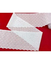 English embroidery lace braid 14cm San Gallo 4BF19D scalloped ruffles unique-... - £3.76 GBP