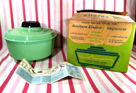 Cool Mid Century Northern Electric Co Jadeite Green Automatic Steam Vapo... - £23.70 GBP