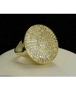 3 CT Rundschliff Echt Moissanit Herren Cluster Hochzeit Ring 14k Gelb Ve... - $2,227.14 MXN