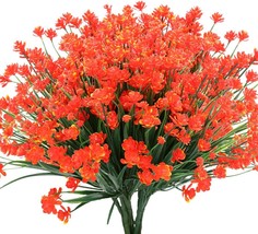 Urstoud Artificial Flowers,Fake Greenery,Faux Plastic Bushes,Fake Shrubs,Uv - £28.60 GBP