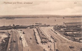Liverpool Inghilterra UK Pierhead E River-Ships-Elevated Vista Foto Cartolina - £5.52 GBP