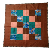Friendship Star Quilters Wall Hanging Finished Quilt Square Beavers 35&quot;x35&quot; - $9.74