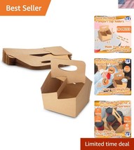 Multipurpose Kraft Paper Drink Carrier - 4 Cup Holder for On-the-Go Use - $737.93 MXN