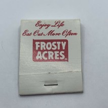 Vintage Frosty Acres Matchbook Unstruck - National Food Service Brand - $4.65