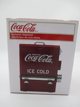 Coca-Cola Toothpick Dispenser Red Plastic Drink Ice Cold Logo Chrome Accents - $23.76