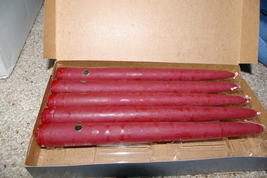 Partylite 5 Mulberry Maroon Taper Candles 10&quot; Party Lite - £7.92 GBP