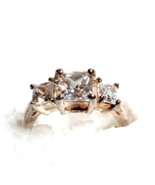 Finger Ring Size 7 Faux Jewels Rose Gold Tone Jewelry 1 count - $13.24 CAD