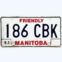  Canada Manitoba Friendly Passenger License Plate 186 CBK - £13.53 GBP