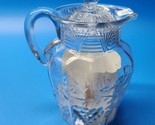 Antique 1910 Jenkins Grape Jug Water Syrup Juice Pitcher + Lid &amp; Provena... - $39.57