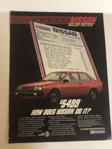 1984 Nissan Major Motion Vintage Print Ad Advertisement pa11 - £5.41 GBP