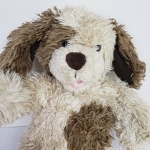 BABW Shaggy Dog Plush Stuffed Animal Light Brown Spot 16 inch - £16.01 GBP