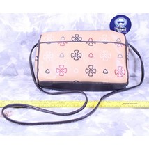 Liz Claiborne Vintage Flower Pattern Beige Red Lined Purse - €11,79 EUR