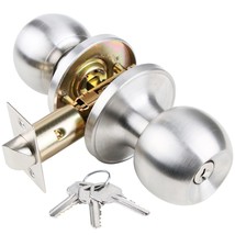 GSCZ Door Knob with Key for Bedroom Door Locks with Keys Stainless Steel... - $14.56