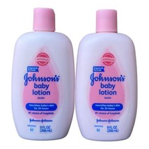 Johnson&#39;s Baby Lotion Lot of 2 Pink Bottle #1 Hospital Choice 9oz each FREE SHIP - £29.51 GBP