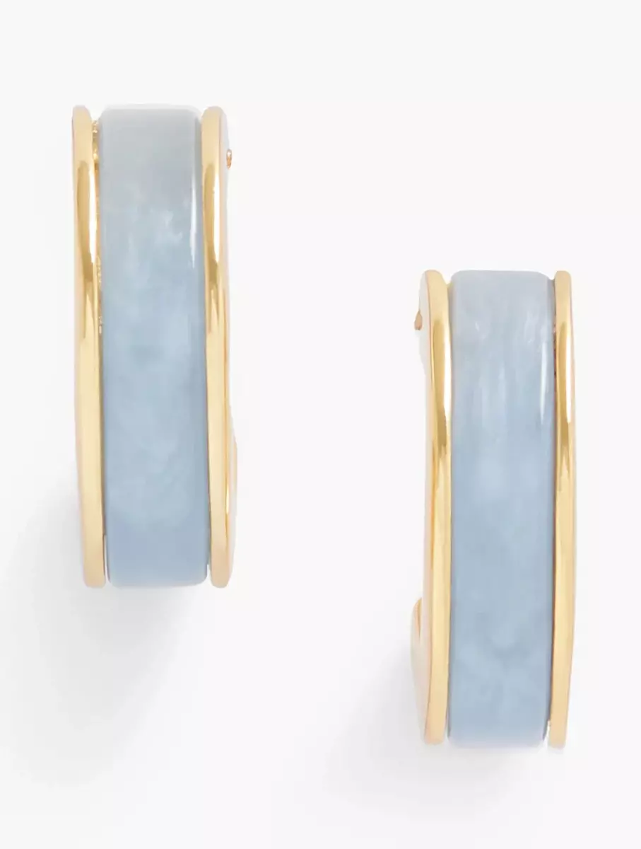 TALBOTS RESIN HOOP EARRINGS - $18.00