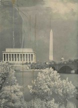 The Tea Room Menu Woodward &amp; Lothrop Washington DC 1948 Monument Cherry Blossoms - £43.28 GBP