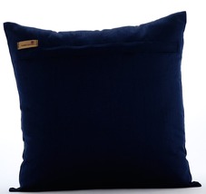 Blue Art Silk Sequins &amp; Beaded Bird Pillows Cover, Birdy Flight, 12. Navy Blue ( - £24.98 GBP+