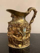 Antique Rare and Heavy Gilt Bronze Mythological Relief Scene Pitcher - $1,188.00