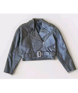 Vtg EASYRIDERS 90s Leather Motorcycle Jacket Women&#39;s S Black Coat Full z... - €43,25 EUR