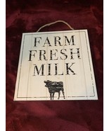 Distressed Wood Look Farm Fresh Milk Farmhouse Cottage Decor Sign - $7.92