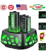 Complete Xbox Charging Station: 4 Batteries with RGB Touch Control &amp; Fas... - $1,013.73 MXN