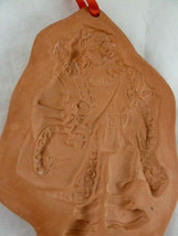 Cotton Press Santa Claus Mold Wax Paper Cookie Press Terra Cotta color 1991 - £8.75 GBP