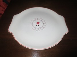 Vintage Salem Pottery Calico Serving Plate Handled Platter 56Z - 12&quot; X 12.5&quot; - £10.29 GBP