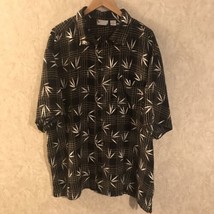 Island Shores black Hawaiian button up shirt size XXL - £9.48 GBP