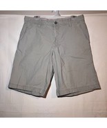 IZOD Seaside Poplin Shorts Mens 32 Beige Flat Front Regular Fit Outdoor A59 - $282.52 MXN