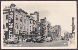 Reno, Nevada RPPC 1940s - North Virginia St. Downtown Business District - $15.75