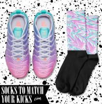 ABSRACT Socks for N Vapor Max Plus Pastel Psychic Pink Thistle Aurora T Shirt - £16.53 GBP