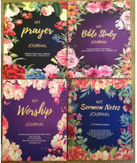 Prayer Journal, Bible Study, Sermon Notes and Worship Journal (4) Book lot Set - $31.63