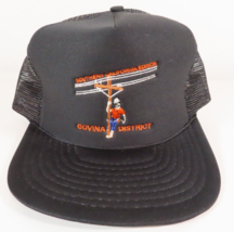 VTG SCE Covina District Black Southern California Edison Corded Trucker Hat - £21.14 GBP