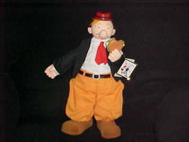 17&quot; Wimpy Plush Doll With Cheeseburger From Popeye By Presents From 1986 Nice - £77.89 GBP