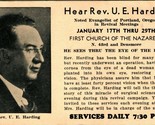 Vtg Pubblicità Brochure 1939 Rev. U.E.Harding Cieco Evangelist Revival - $104.45