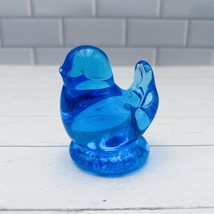 Bluebird of Happiness Signed Leo Ward 1996 Blue Art Glass Vintage Collec... - $468.60 MXN