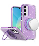 Glitter Ring Kickstand Tough Hybrid Case Purple For Samsung A16 5G - €8,52 EUR