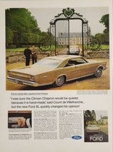 1966 Print Ad The '66 Ford Galaxie XL 2-Door Cars Quieter Automobile - £17.54 GBP