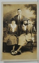 Old Orchard Maine Family Portrait by Chas Sands Real Photo Postcard 016 - £12.51 GBP