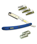 Stainless Steel Professional Straight Edge Barber Razor + 15 Astra Blade... - $19.76 CAD