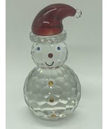 Crystal Snowman Paperweight by JUDITH RIPKA Lovely Piece See Photos 4.75... - $35.06